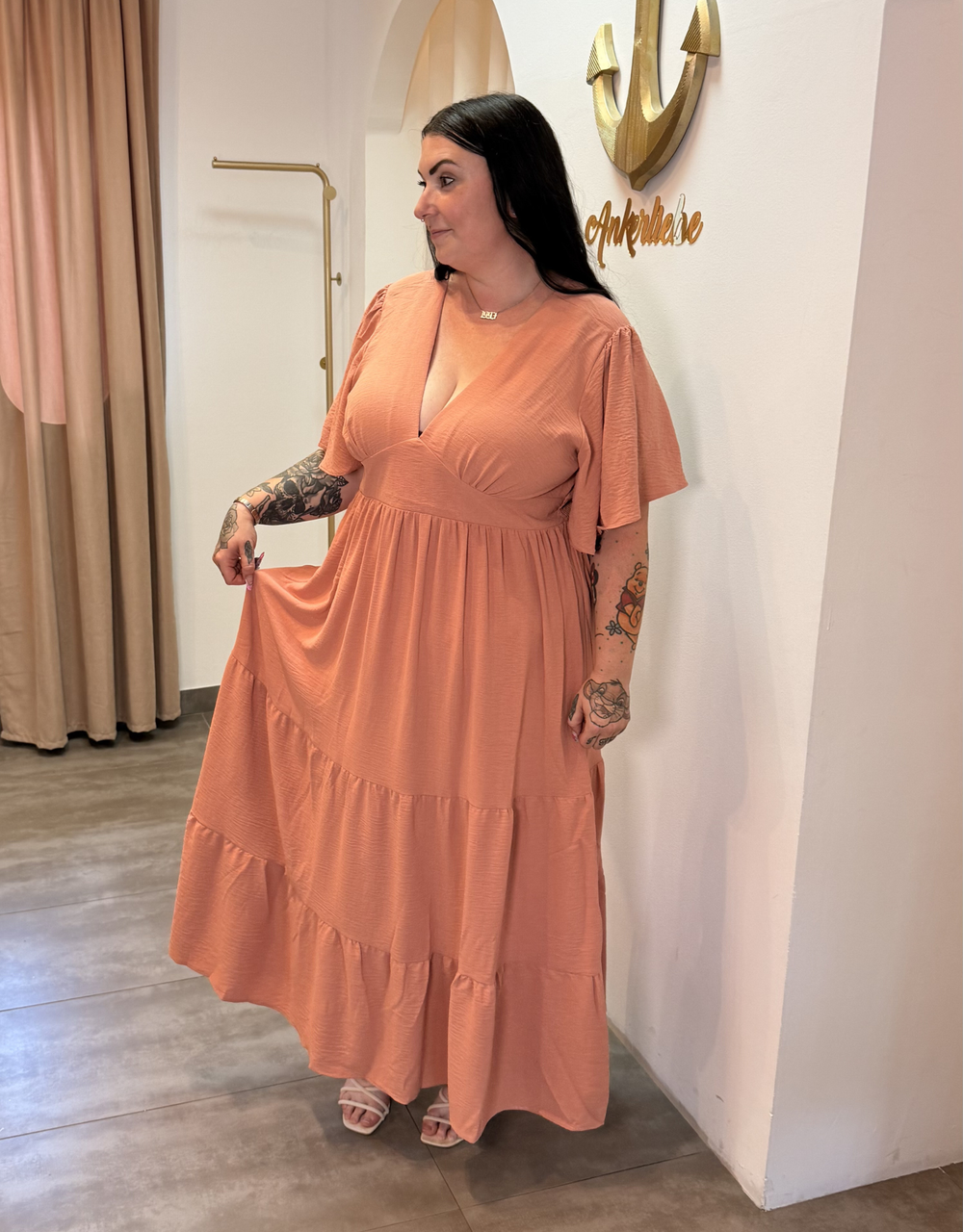 curvy midi kleid summer  | altrosa