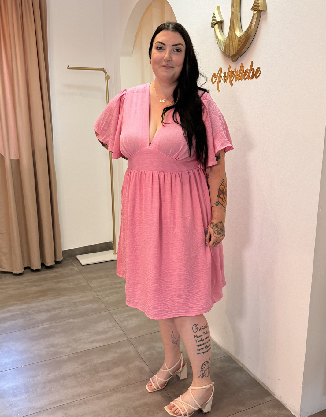 sommerkleid curvy | pink