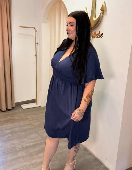 sommerkleid marineblau  | curvy