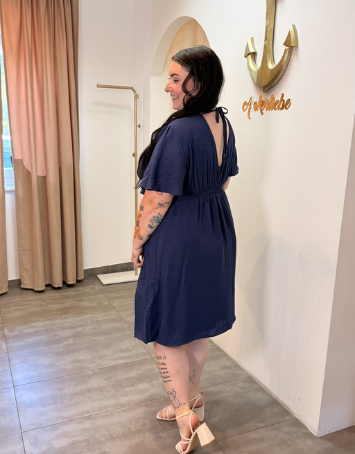 sommerkleid marineblau  | curvy