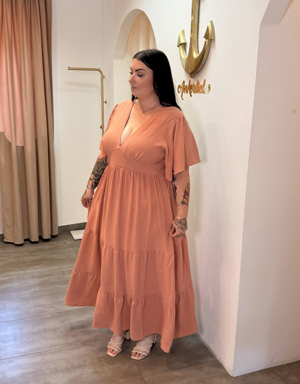 curvy midi kleid summer  | altrosa
