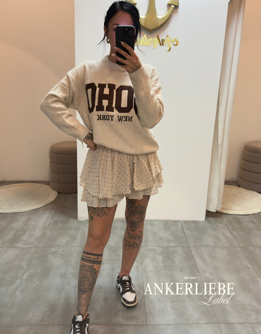 dotted skort hosenrock | creme