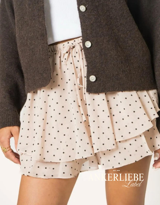 dotted skort hosenrock | creme