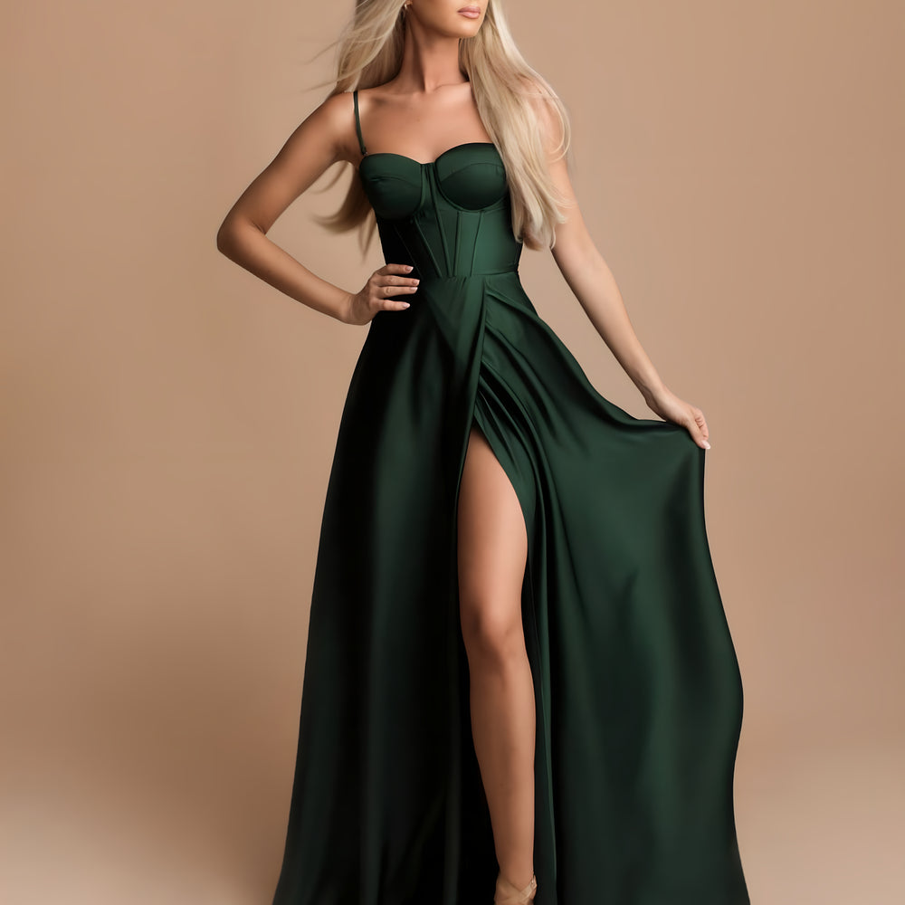 dress goddess | dark green