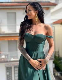 dress goddess | dark green