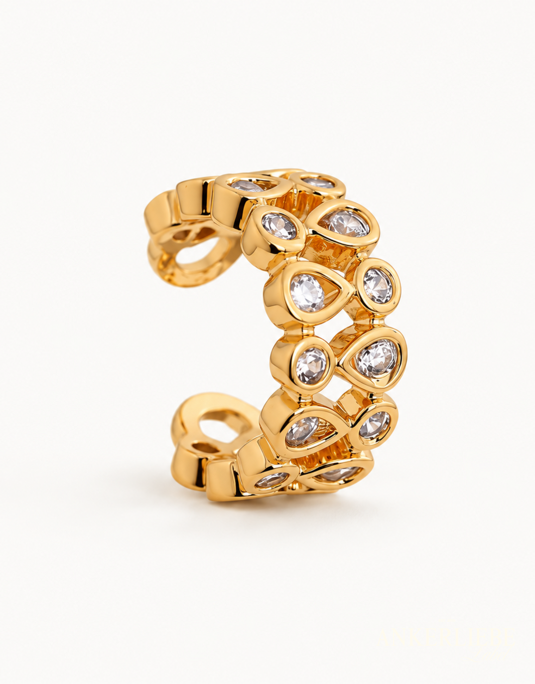 image diamond dots and drops earcuff | gold