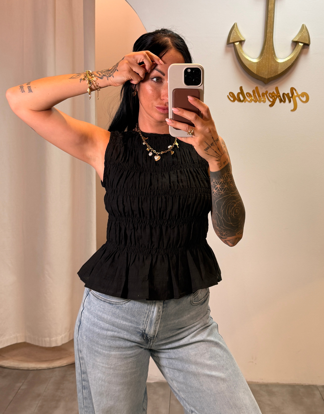 image fine bow top | schwarz