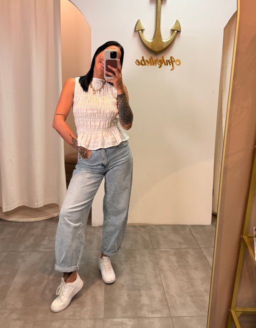 fine bow top | weiß