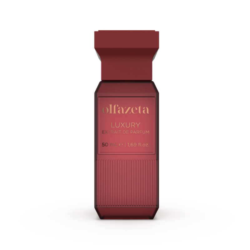Roter Flakon von Olfazeta Luxury Extrait de Parfum mit 50 ml Inhalt