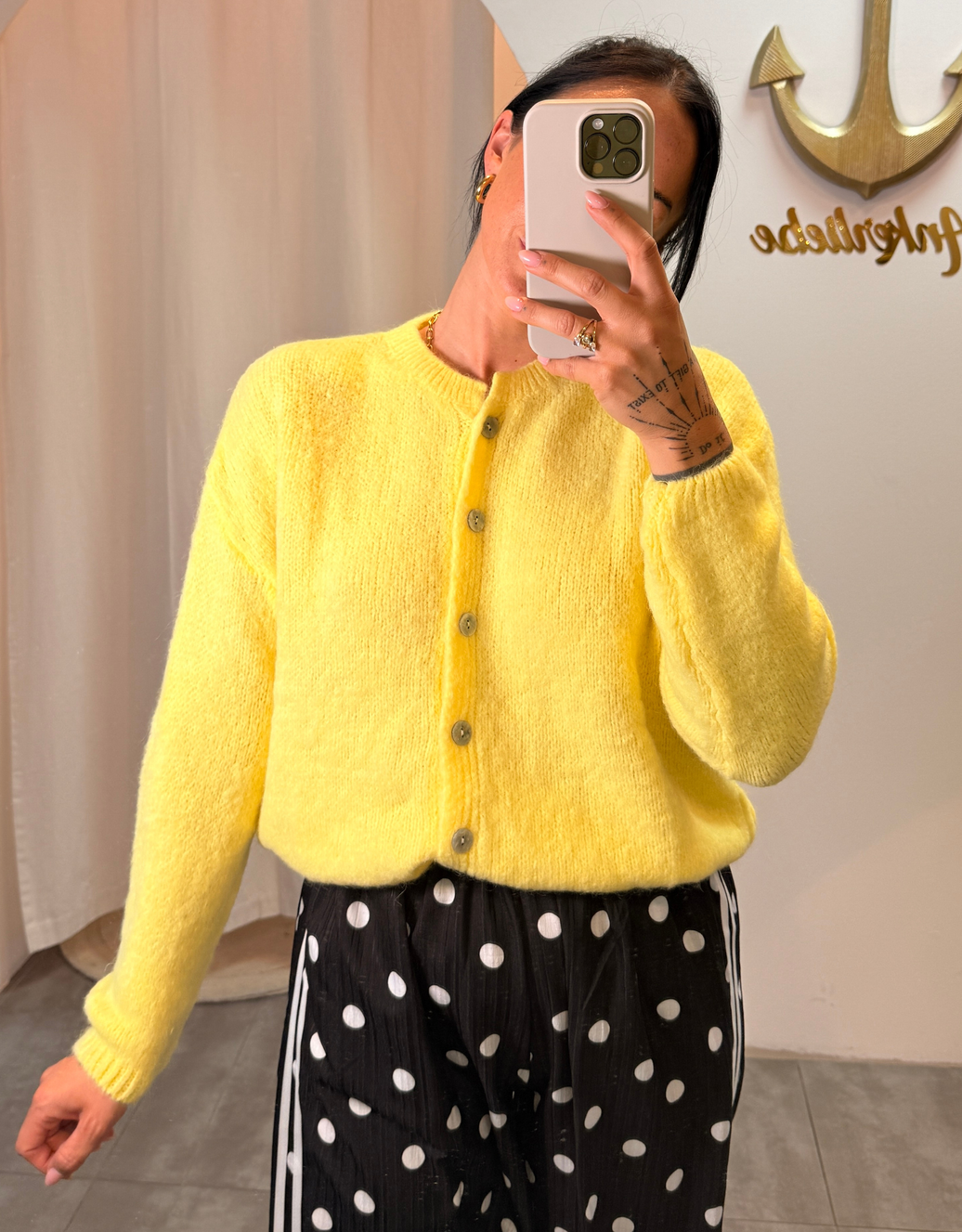 leichte weste mohair | gelb