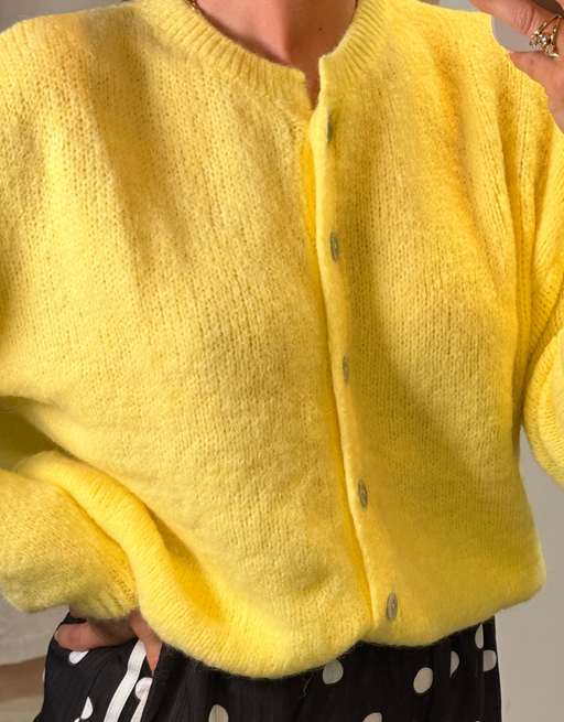 leichte weste mohair | gelb