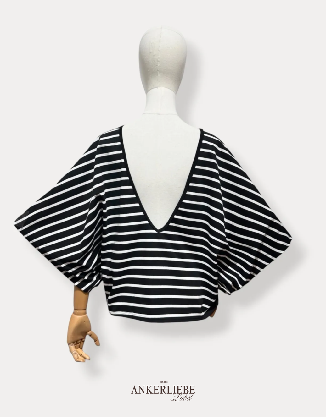 rückenfreies oversized shirt | schwarz
