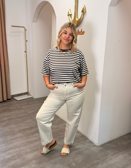 mom jean soft denim | creme