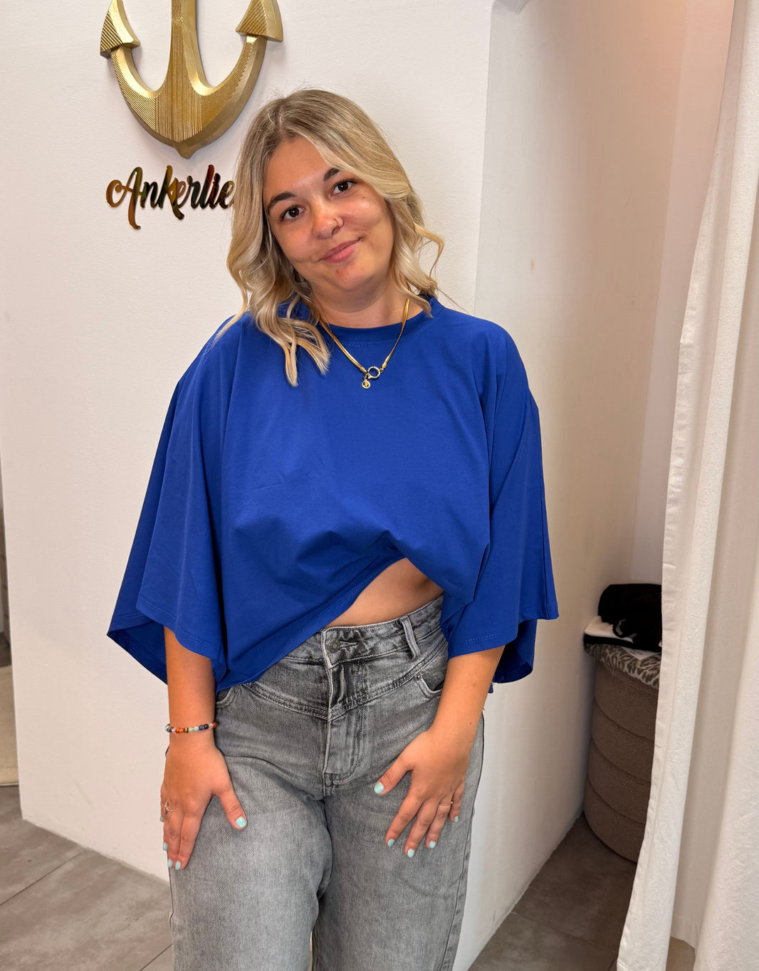 image superlight perfect crop shirt | oversized | königsblau
