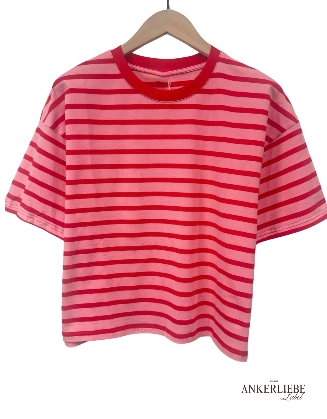 image gestreiftes shirt  | rouge