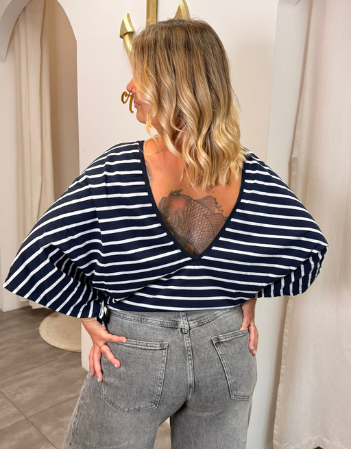 rückenfreies oversized shirt | schwarz