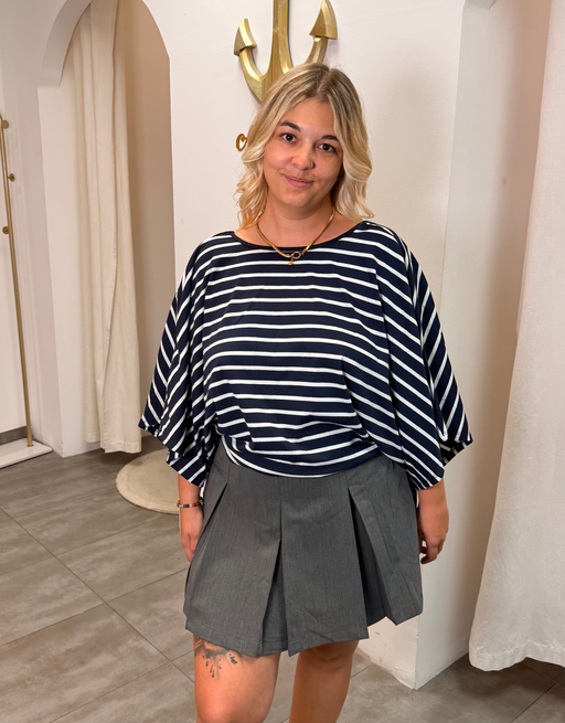 rückenfreies oversized shirt | schwarz