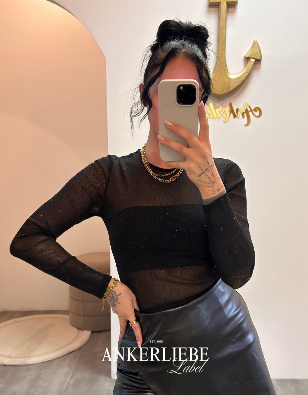 glitter body | schwarz