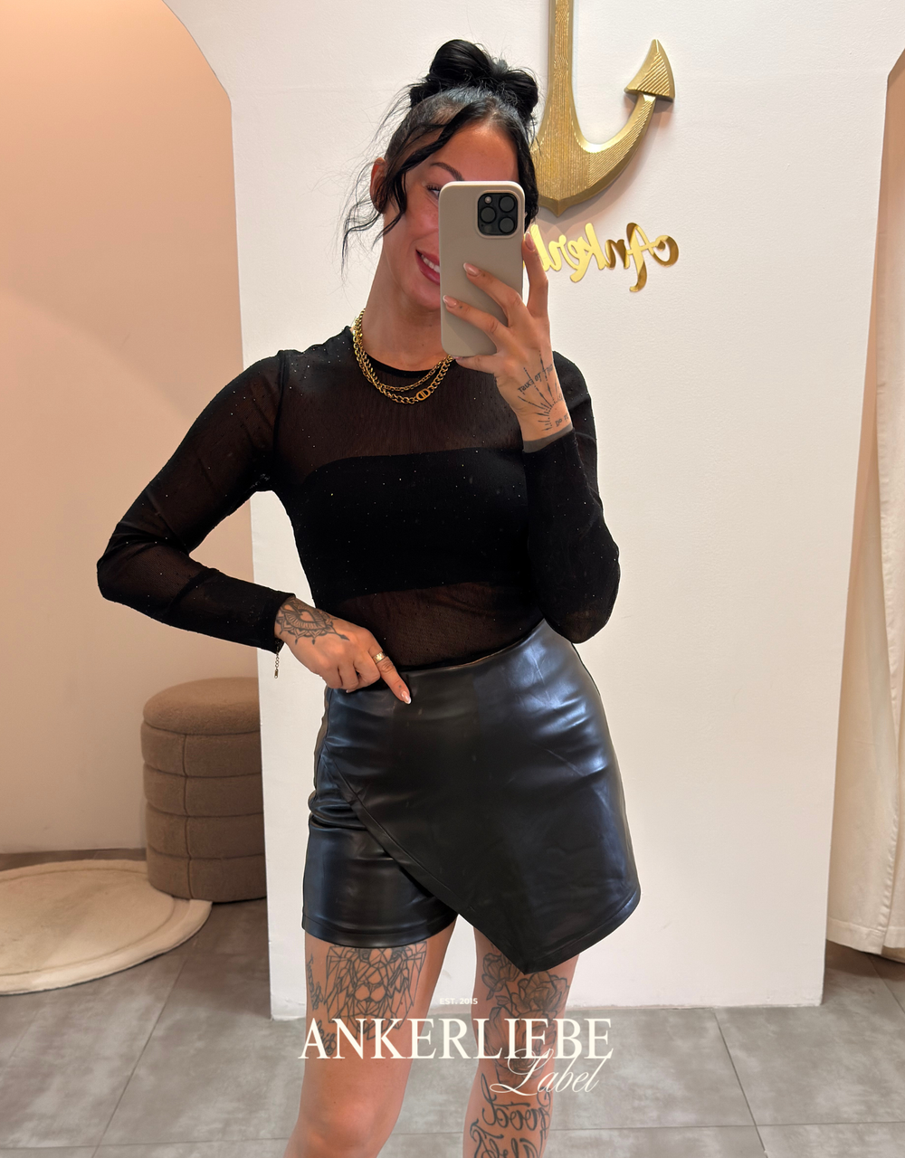 glitter body | schwarz