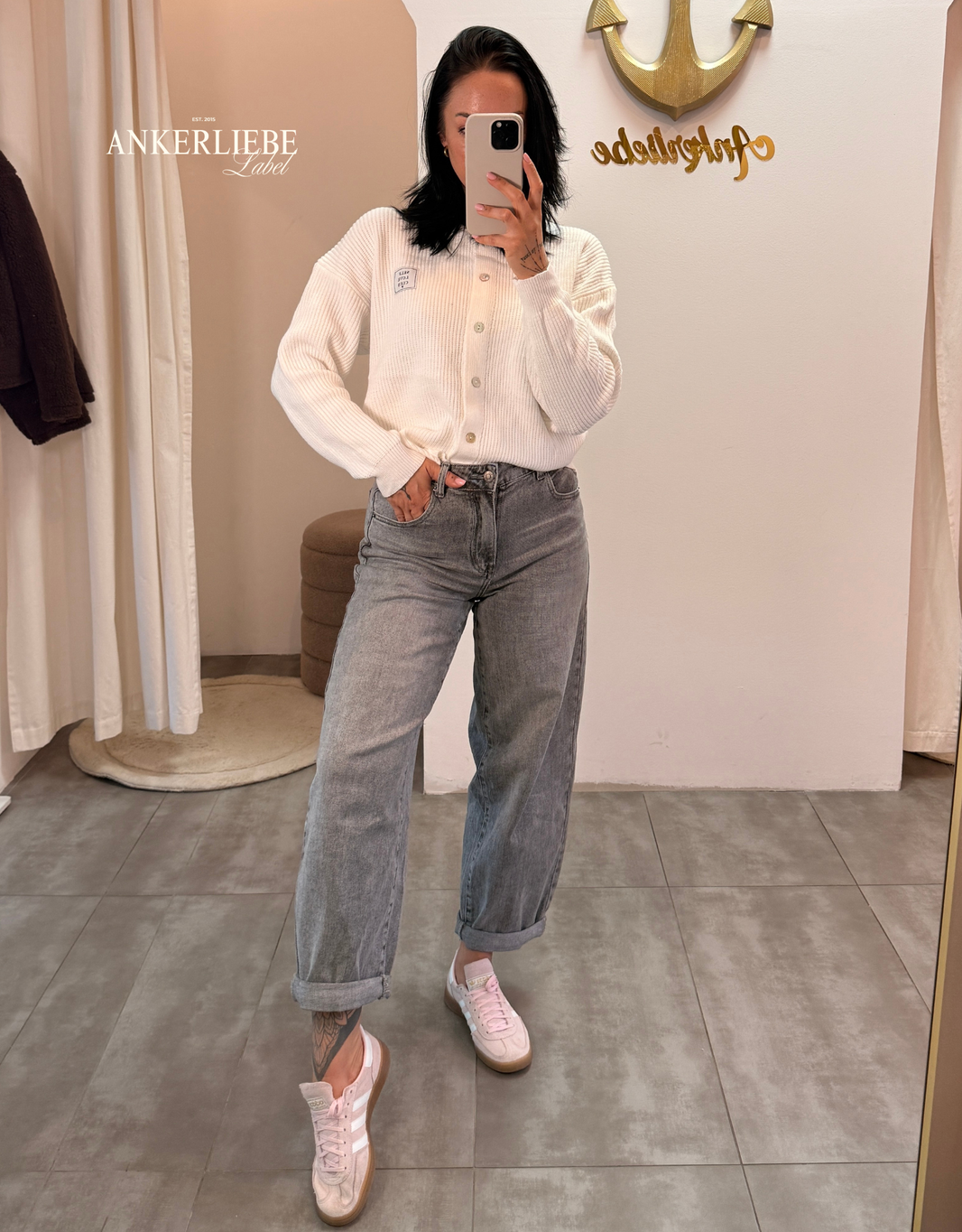 soft denim ballon jean | washed grey