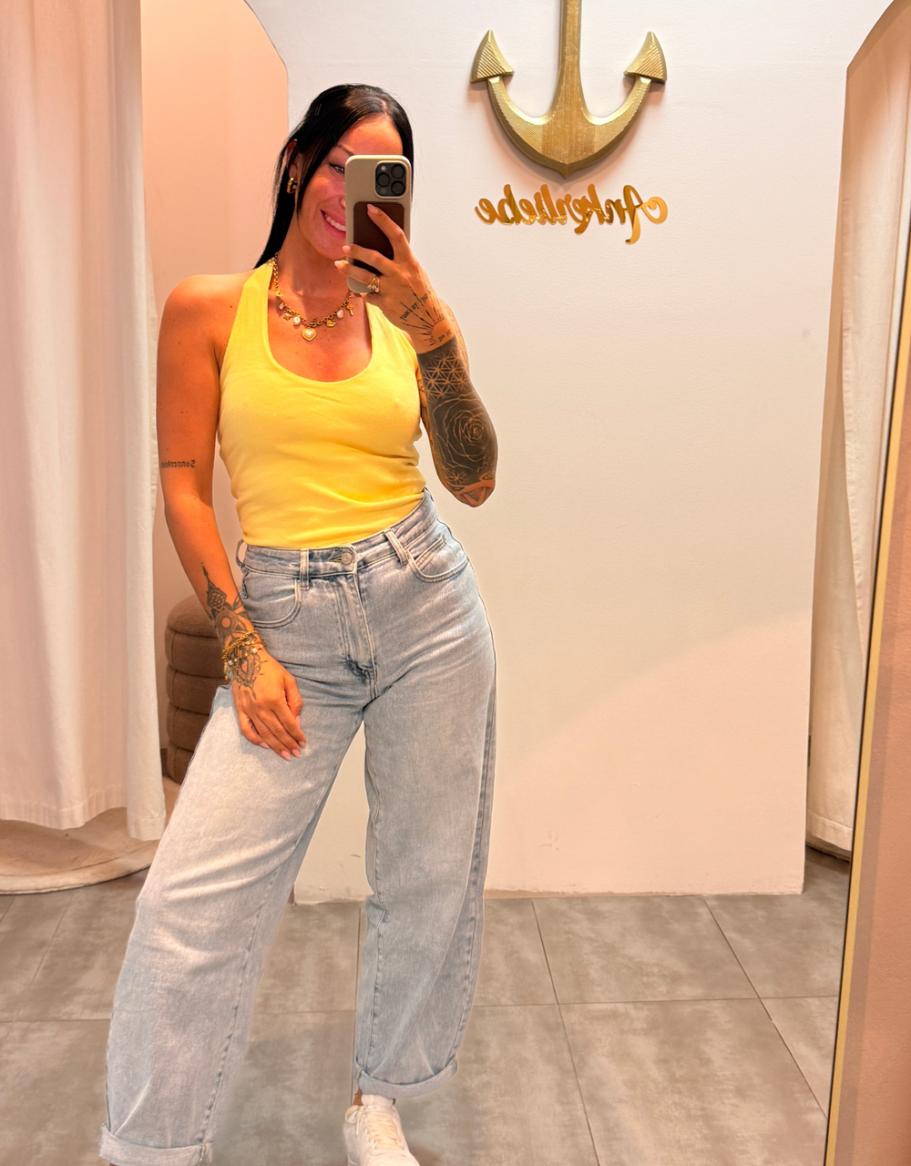 ribbed halter top | butteryellow