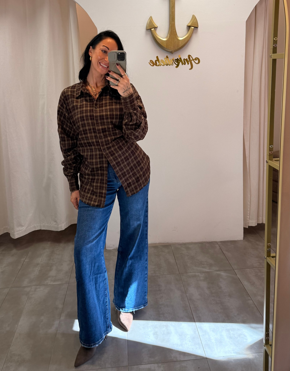 long soft denim wide leg jean | dark blue