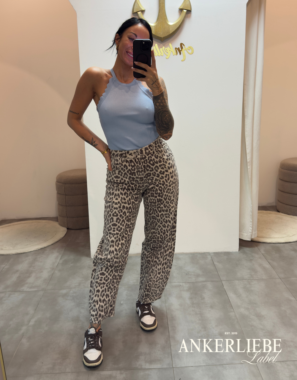 rib top lacelook | hellblau