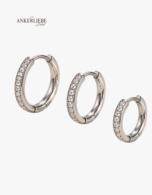 sparkle huggie kreole | silber oder gold