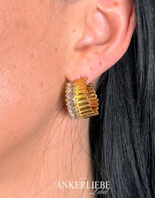 statement hoops | doppelreihig mit glitzerdetails