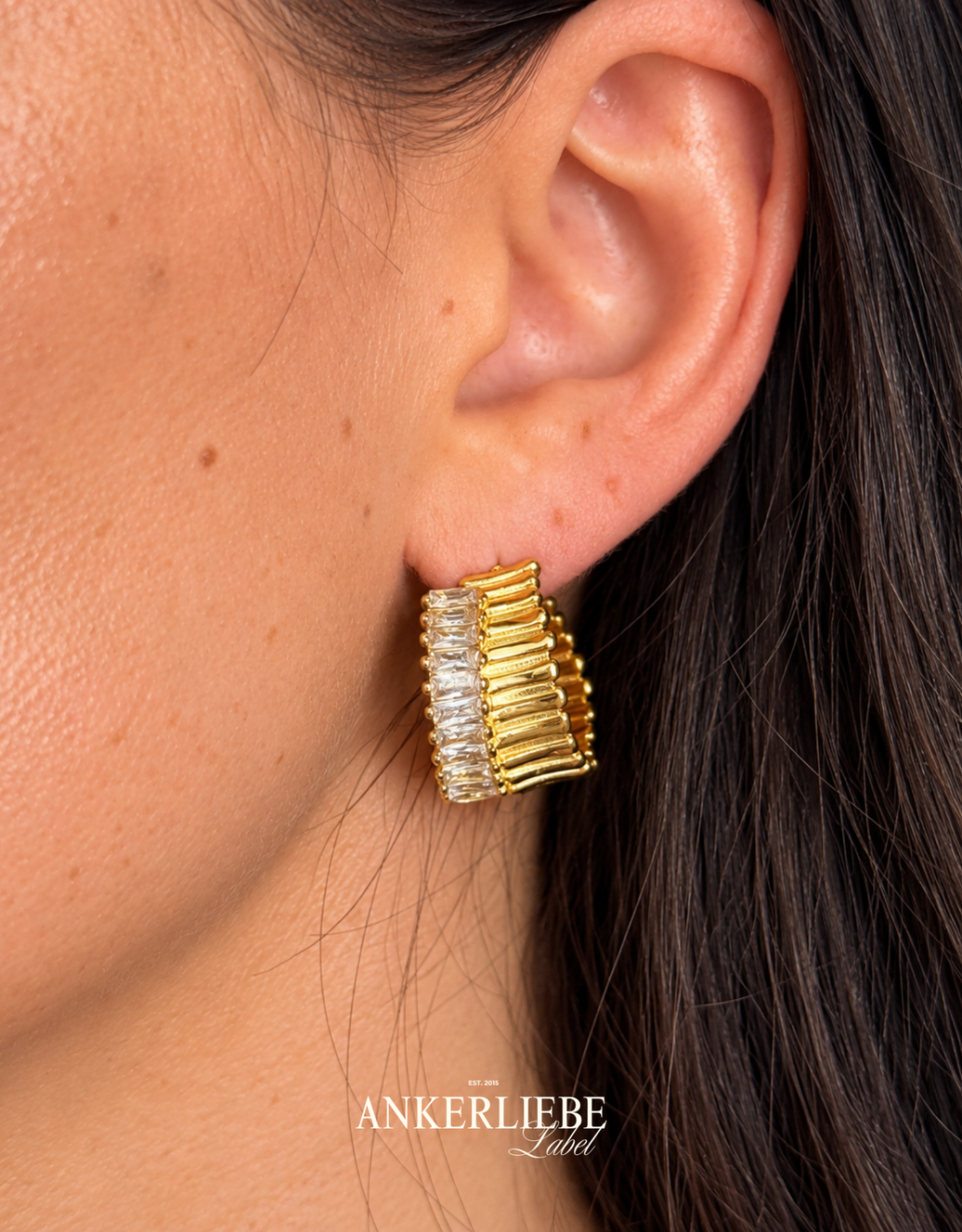 statement hoops | doppelreihig mit glitzerdetails