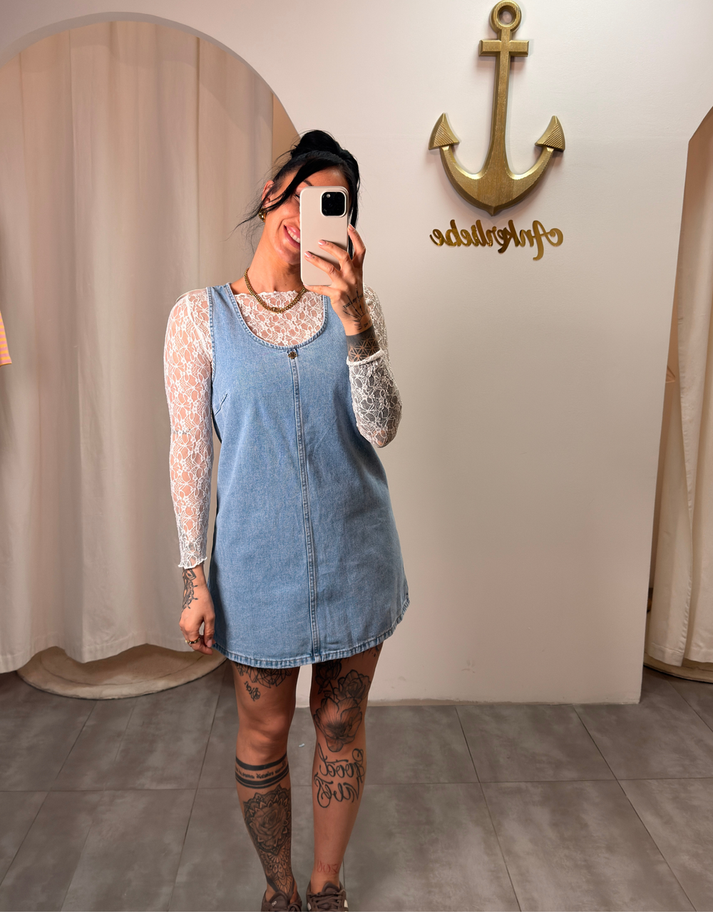 ärmelloses jeanskleid | light blue