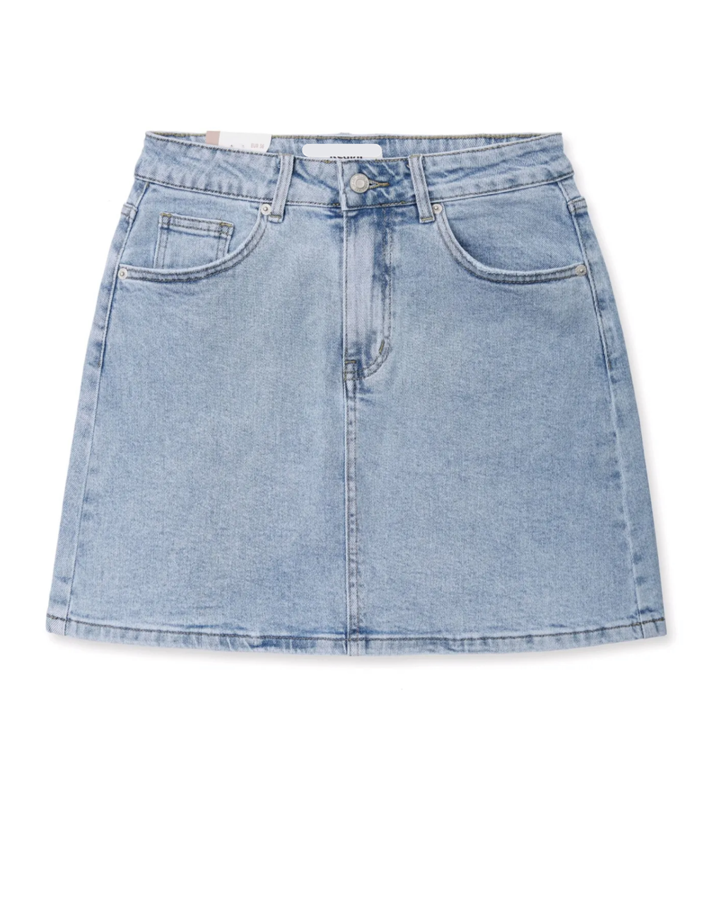 soft denim rock high waist | summer blue