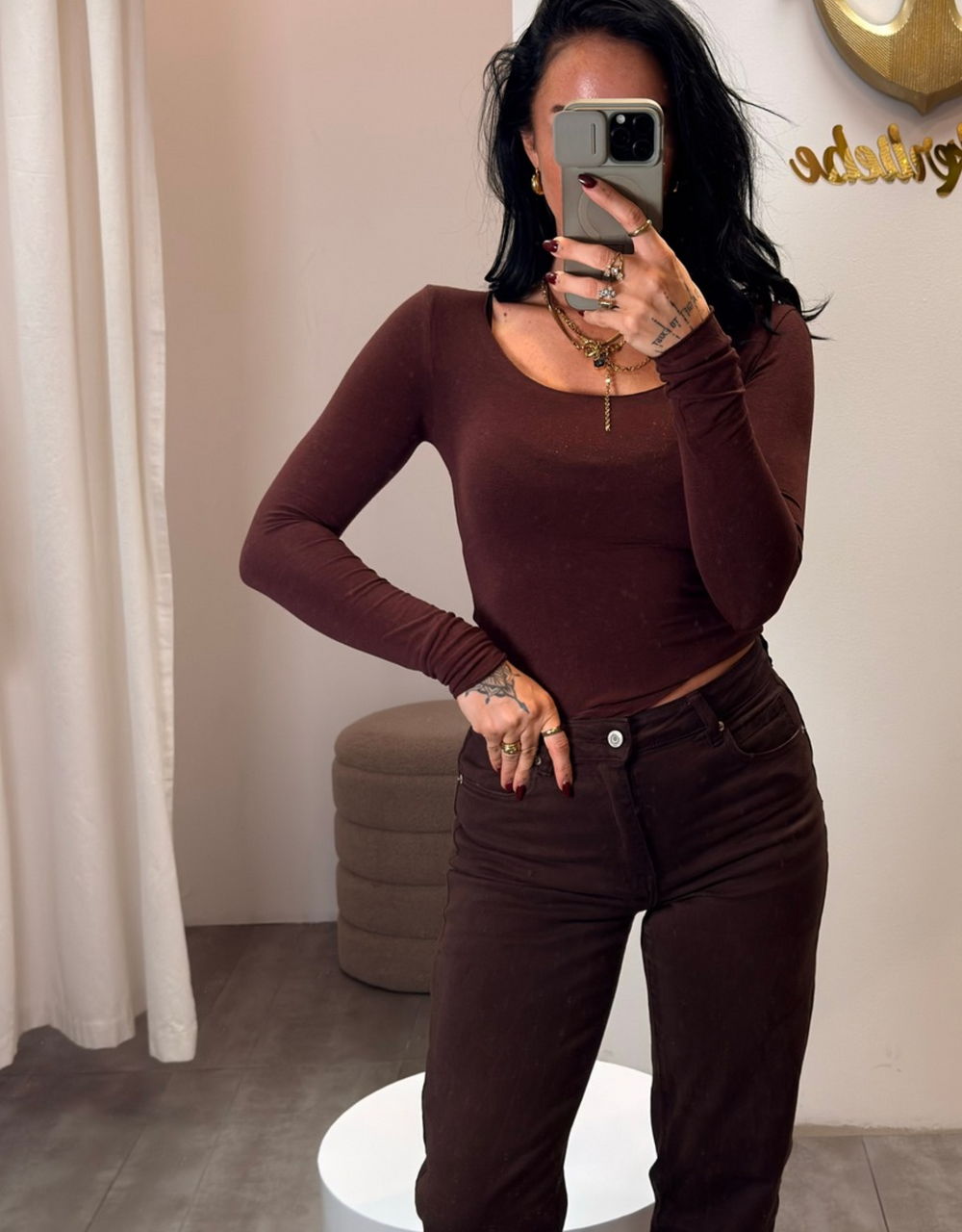 the everyday fit | rundhals longsleeve | burgund