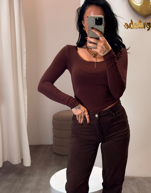 the everyday fit | rundhals longsleeve | burgund