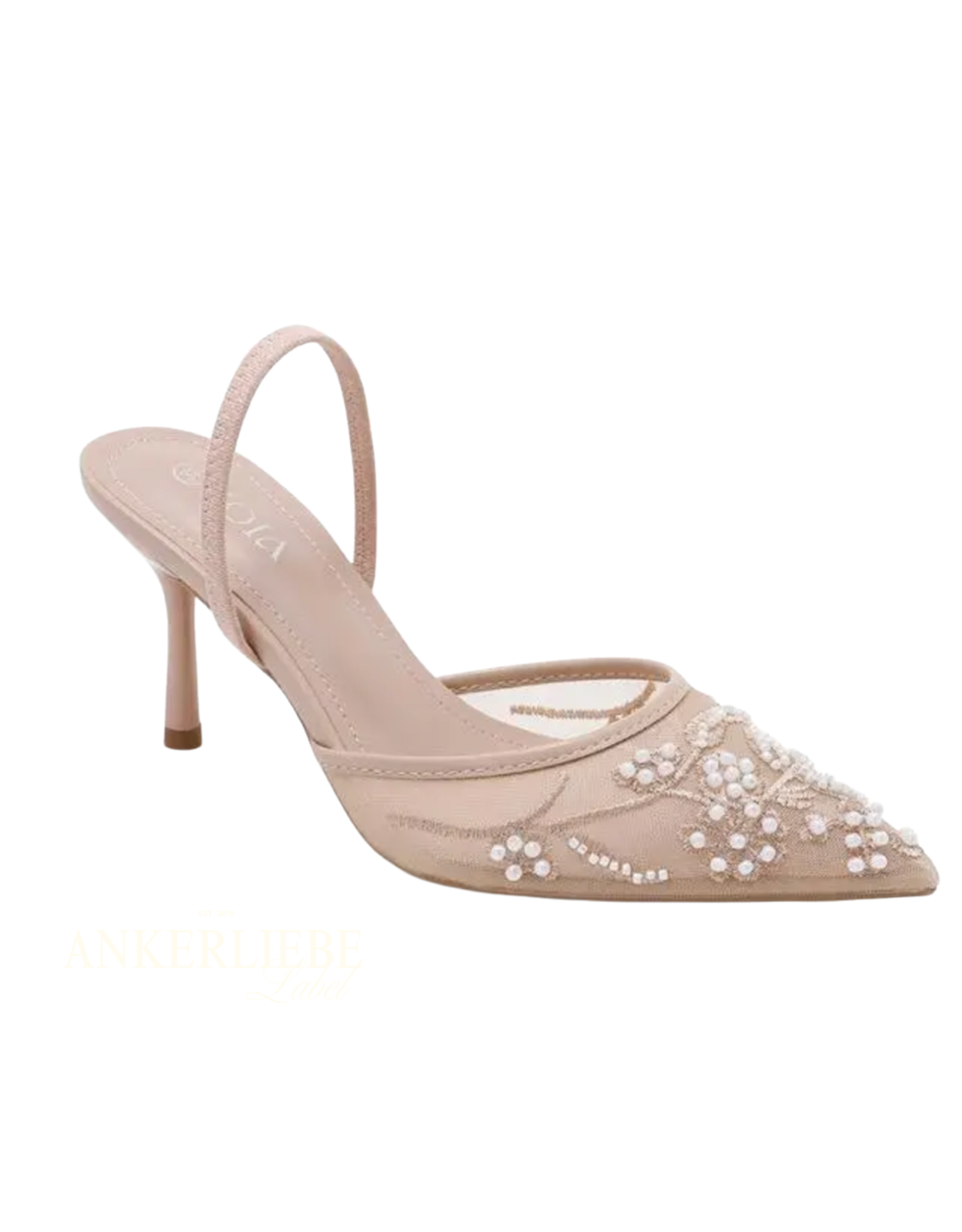 kittenheels mit perlendetails