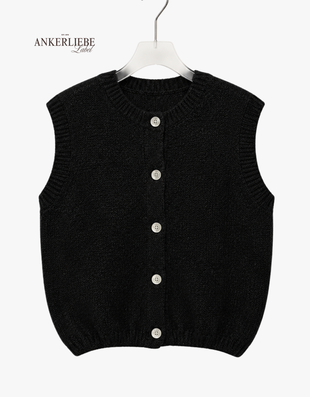 soft mohair gilet | schwarz