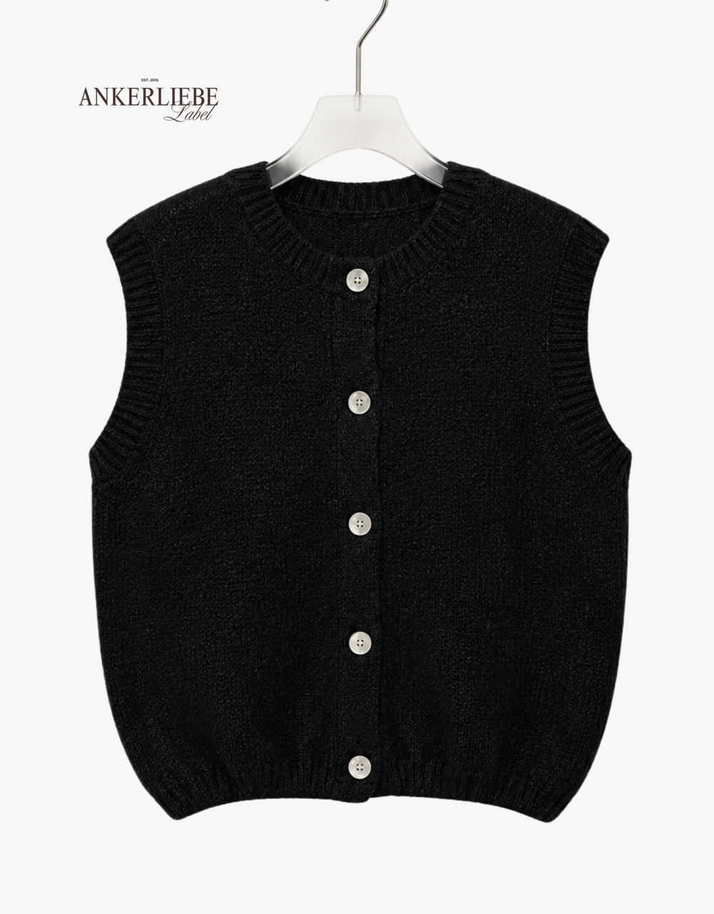 soft mohair gilet | schwarz