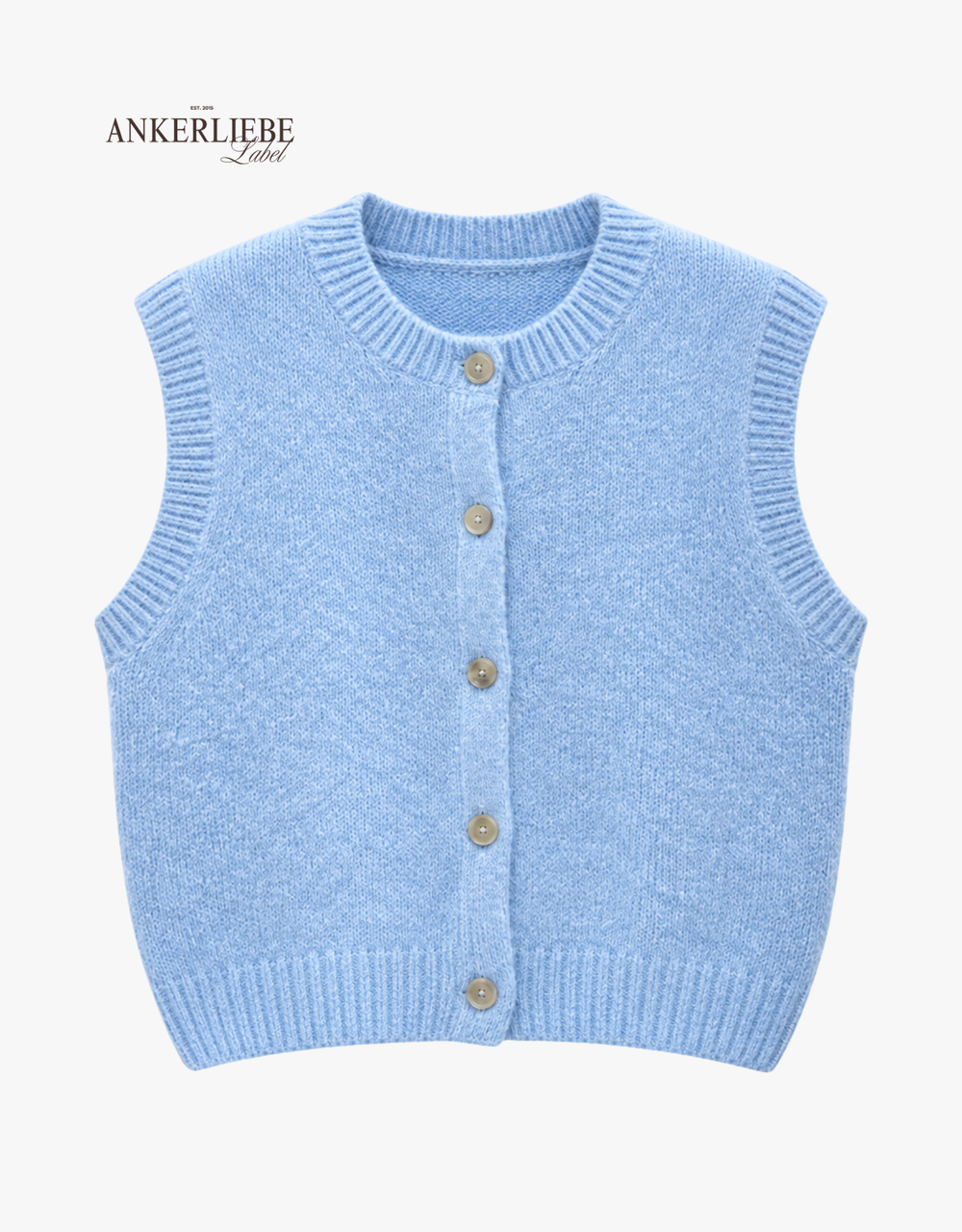 soft mohair gilet | hellblau