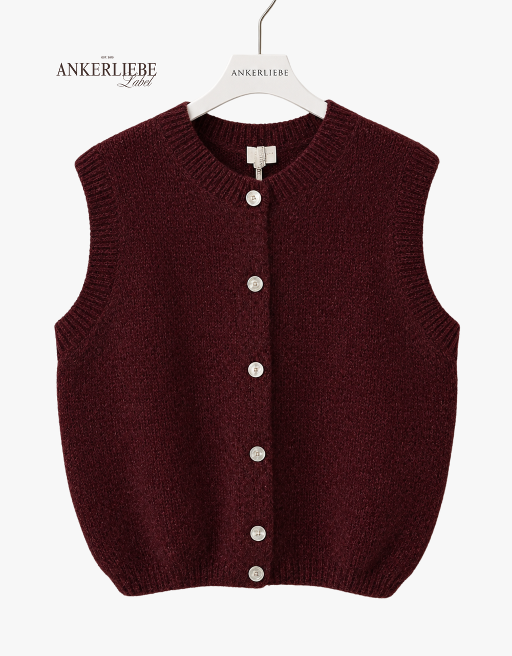 soft mohair gilet | bordeaux