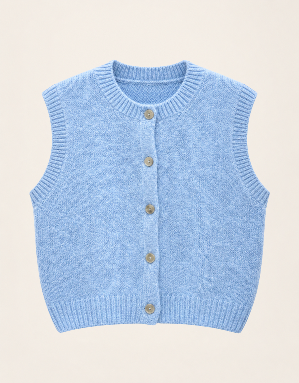 soft mohair gilet | hellblau
