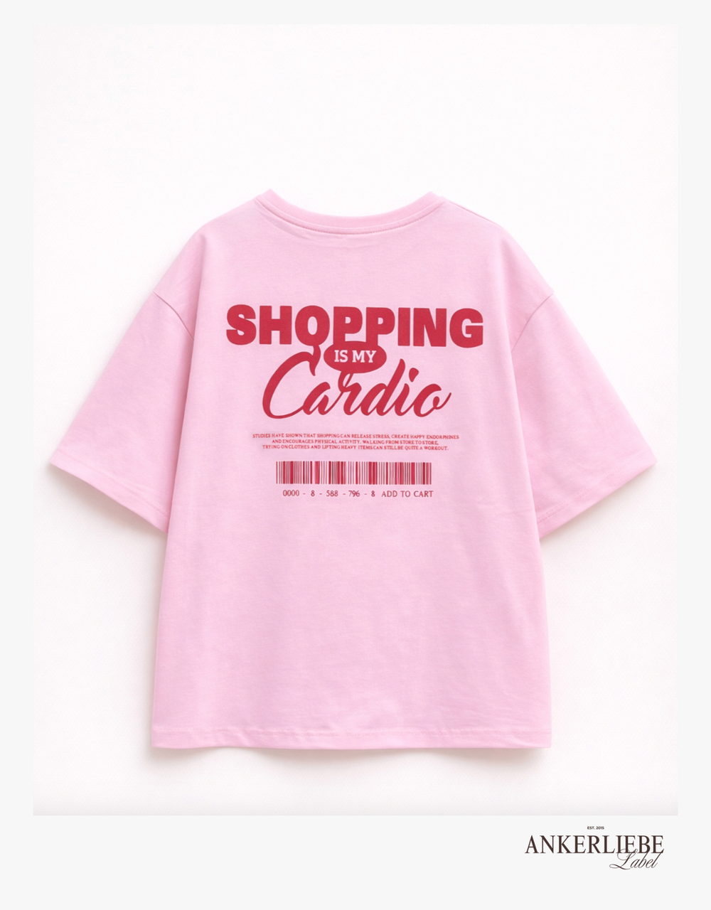 shopping is my cardio baumwoll t-shirt | rosa