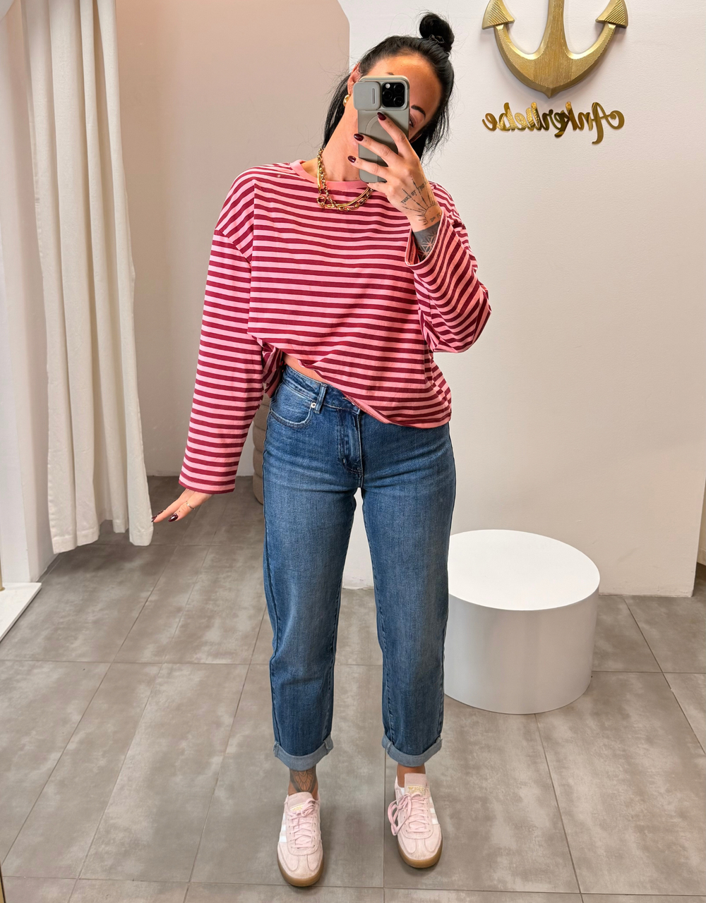 gestreiftes oversized longsleeve | candy