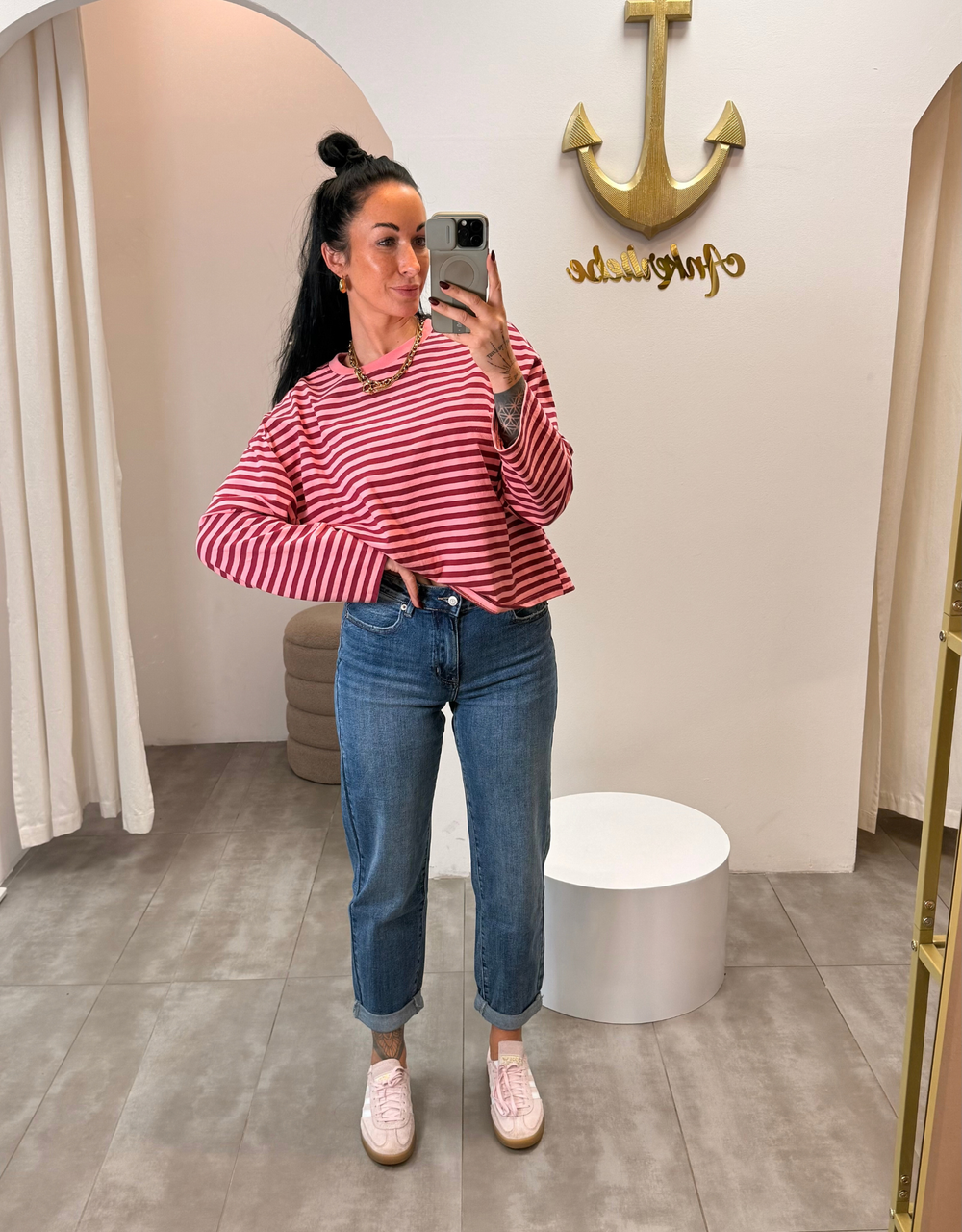 gestreiftes oversized longsleeve | candy