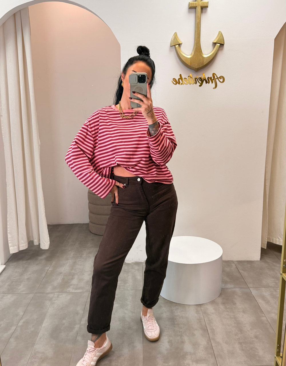 gestreiftes oversized longsleeve | candy