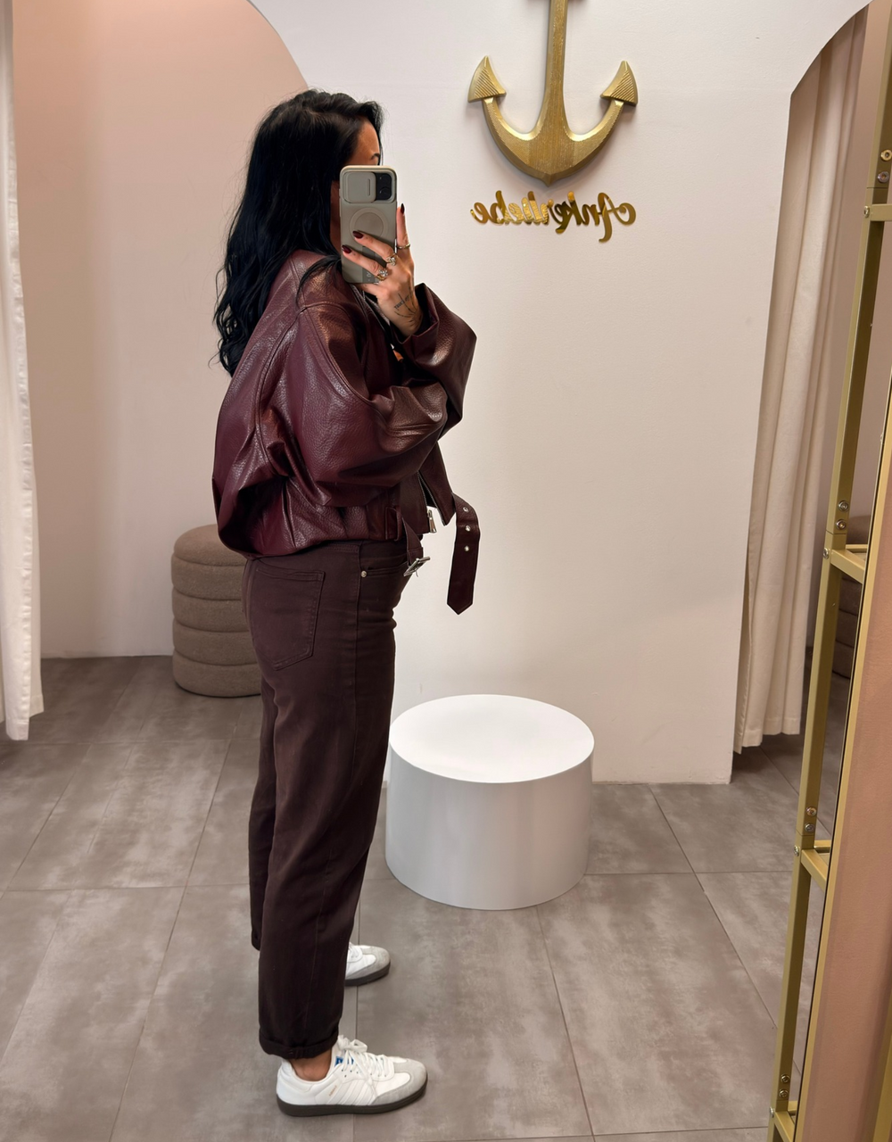 the statement jacket | oversized ballon | burgund