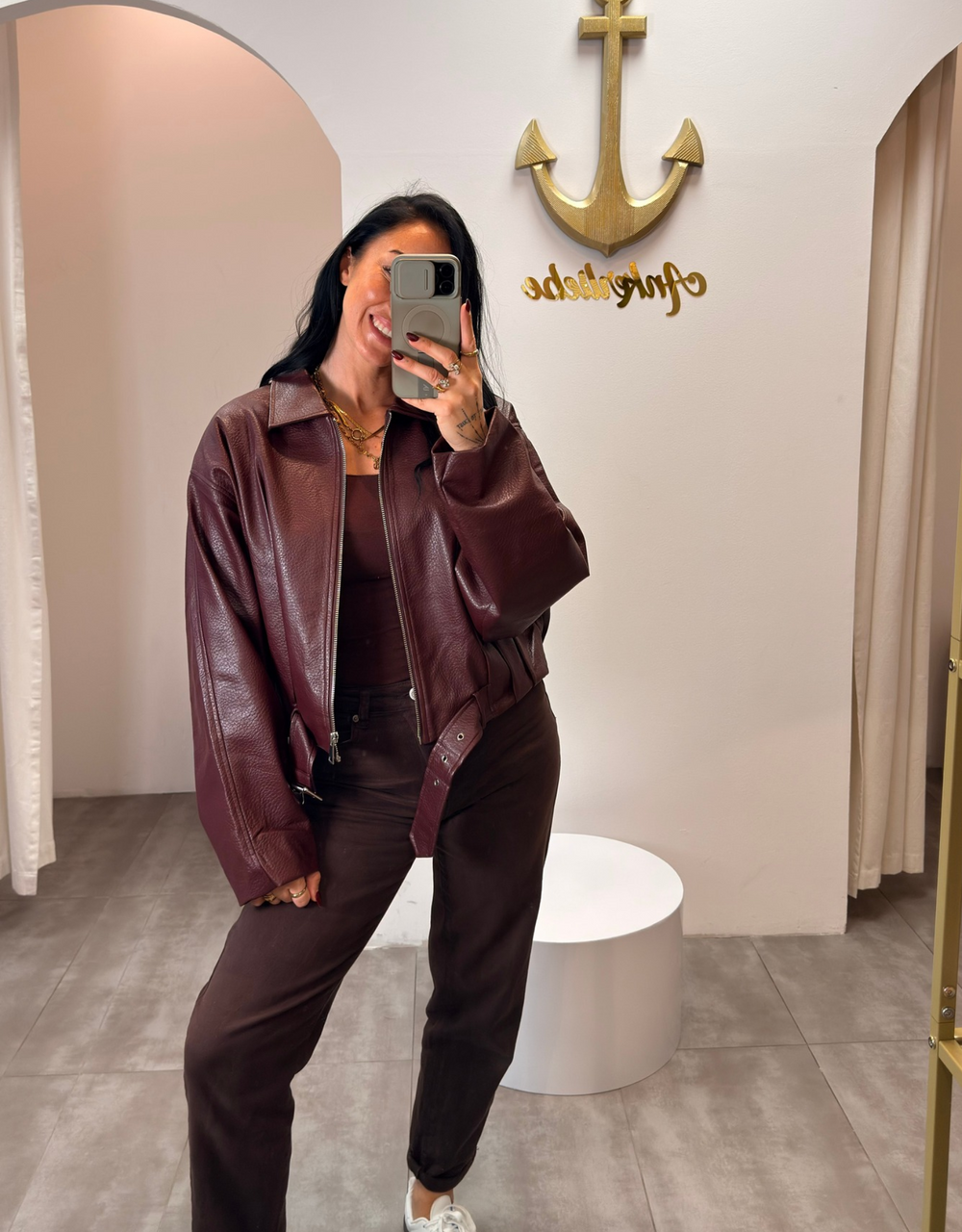 the statement jacket | oversized ballon | burgund