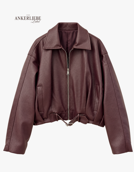 the statement jacket | oversized ballon | burgund