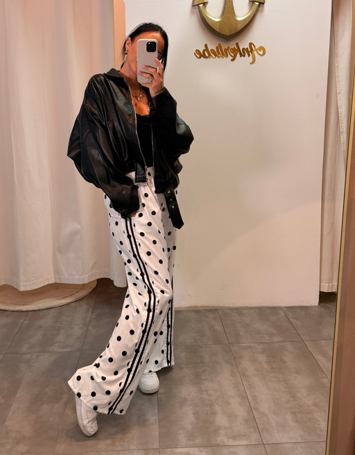 ballon lederjacke vegan | schwarz