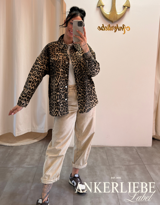 oversized jeanshemd | leo