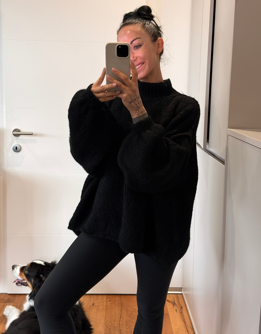 Oversize Statement Pullover | schwarz